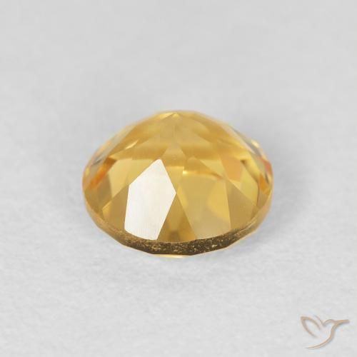 Citrino ouro médio Natural 1.31ct, Redondo, VVS-VS