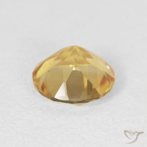 Citrino Laranja Dourada Natural 1.60ct, Redondo, VVS