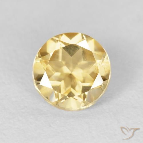 0.99ct Natural Ouro Citrino, Redondo, VVS