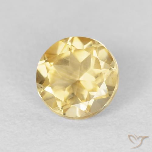 Citrino Ouro Natural 0.99ct, Redondo, VVS