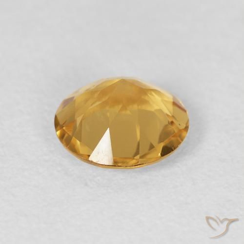 Citrino ouro brilhante Natural 0.96ct, Redondo, VVS