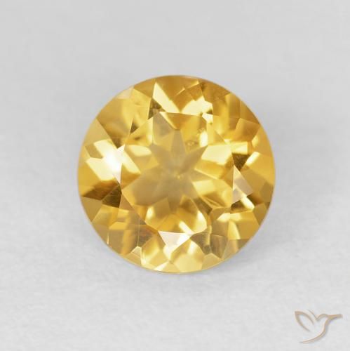 1.70ct Natural ouro brilhante Citrino, Redondo, VVS-VS