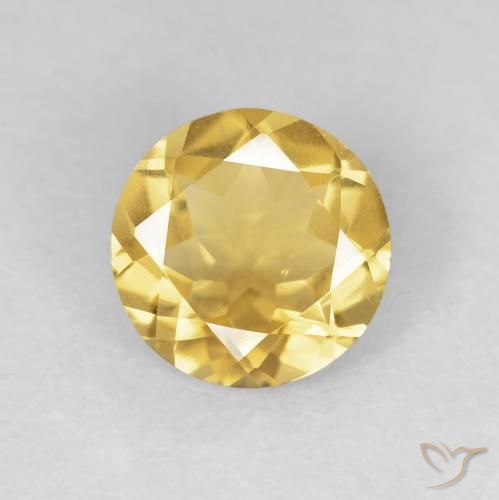 1.52ct Natural ouro médio Citrino, Redondo, VVS-VS