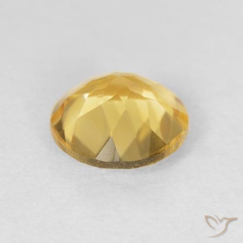 Citrino ouro médio Natural 1.52ct, Redondo, VVS-VS