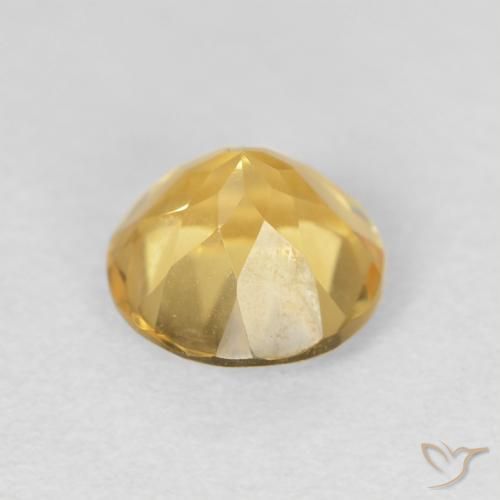 Citrino amarelo médio Natural 1.34ct, Redondo, VVS-VS