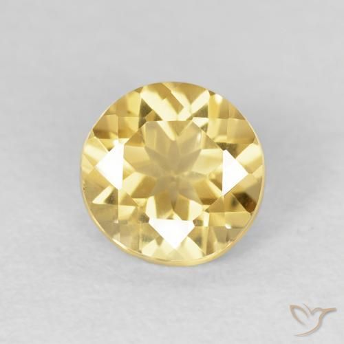 1.13ct Natural Luz Dourada Citrino, Redondo, VVS-VS