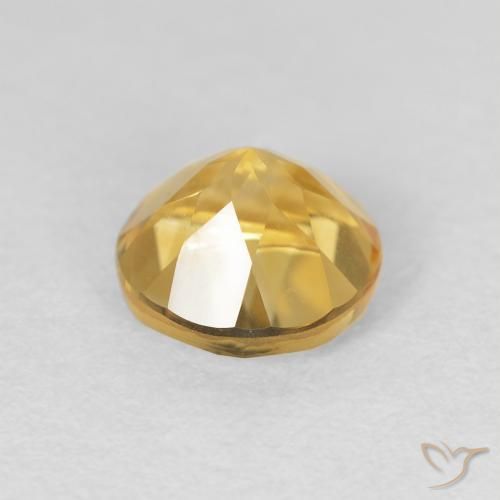 Citrino Amarelo Dourado Claro Natural 1.59ct, Redondo, VVS-VS