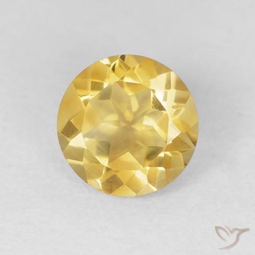 Citrino Luz amarela Natural 1.83ct, Redondo, VVS-VS