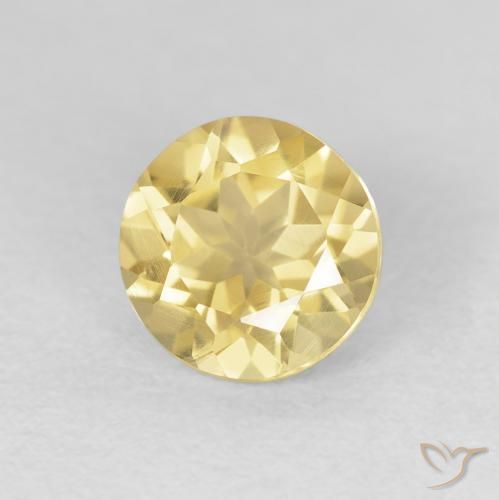 Citrino Luz amarela Natural 1.70ct, Redondo, VVS-VS