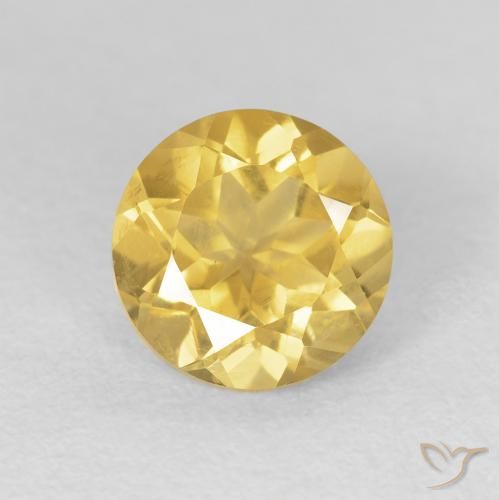 1.89ct Natural Luz amarela Citrino, Redondo, VVS-VS
