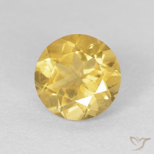 Citrino Luz amarela Natural 1.89ct, Redondo, VVS-VS