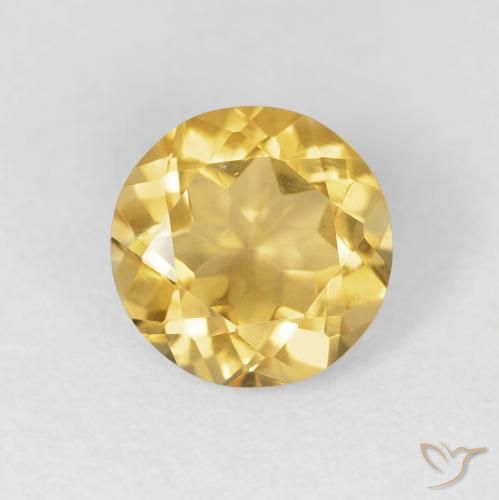 1.70ct Natural Dourado médio Citrino, Redondo, VVS