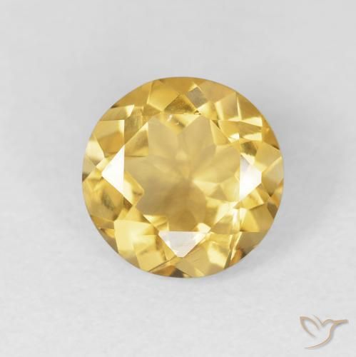 Citrino Dourado médio Natural 1.70ct, Redondo, VVS