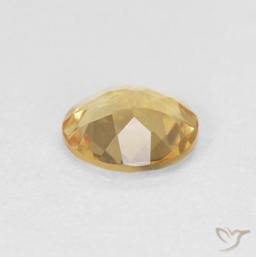 Citrino ouro médio Natural 1.30ct, Redondo, VVS