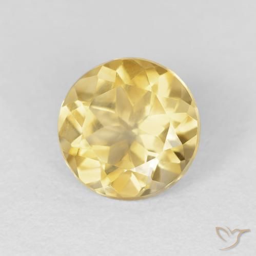 Citrino Laranja Dourada Natural 1.73ct, Redondo, VVS
