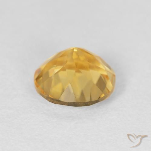 Citrino ouro médio Natural 1.61ct, Redondo, VVS