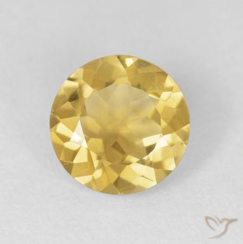 1.67ct Natural Laranja Dourada Citrino, Redondo, VVS