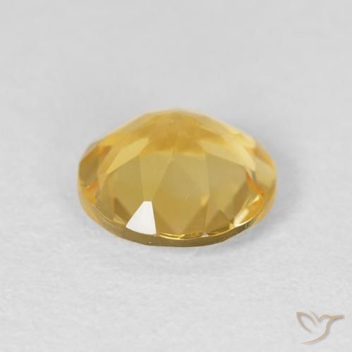 Citrino Laranja Dourada Natural 1.67ct, Redondo, VVS