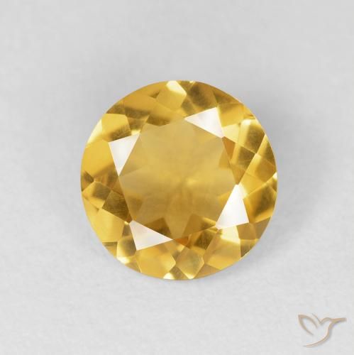 1.62ct Natural Ouro Citrino, Redondo, VVS