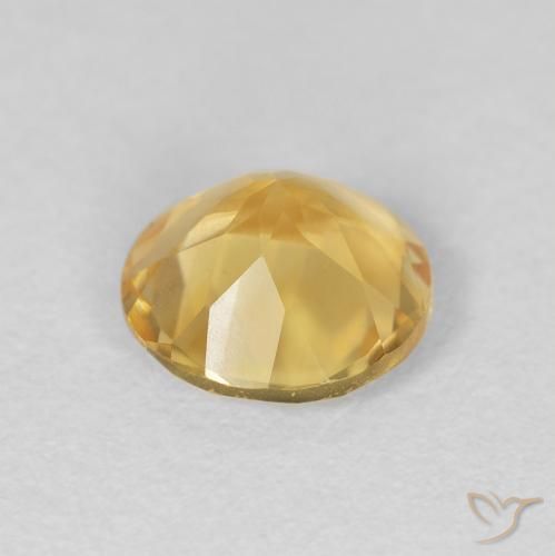 Citrino ouro médio Natural 1.63ct, Redondo, VVS