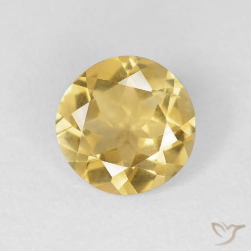 1.38ct Natural ouro médio Citrino, Redondo, VVS