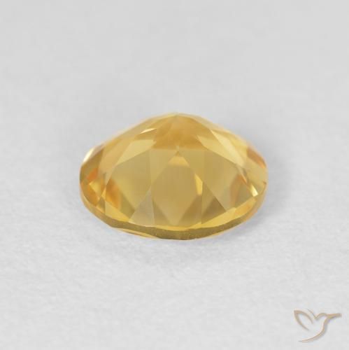 Citrino ouro médio Natural 1.38ct, Redondo, VVS