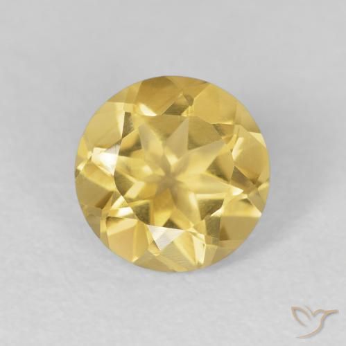 1.73ct Natural ouro médio Citrino, Redondo, VVS