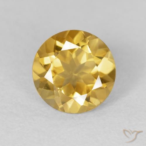 1.78ct Natural ouro médio Citrino, Redondo, VVS