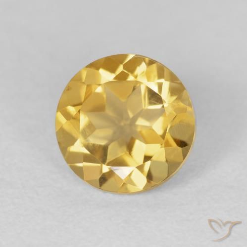 Citrino Ouro Natural 1.96ct, Redondo, VVS-VS