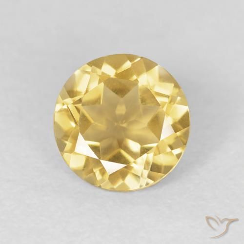 1.29ct Natural Dourado médio Citrino, Redondo, VVS