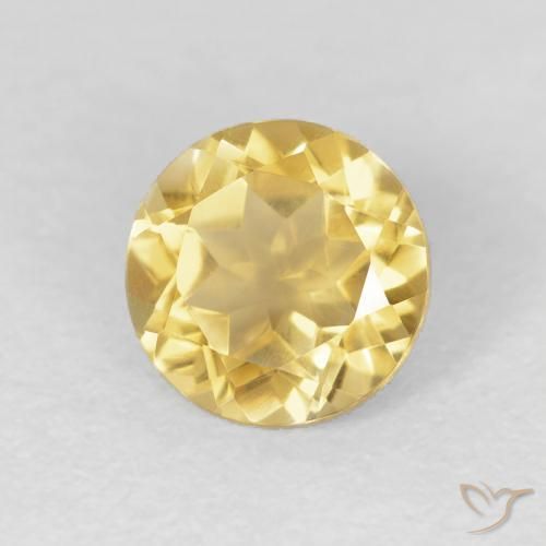 Citrino Dourado médio Natural 1.29ct, Redondo, VVS