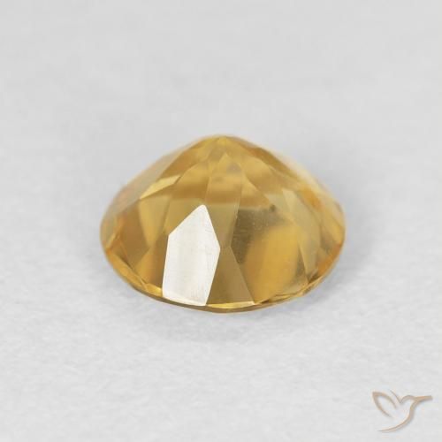 Citrino ouro médio Natural 1.06ct, Redondo, VVS