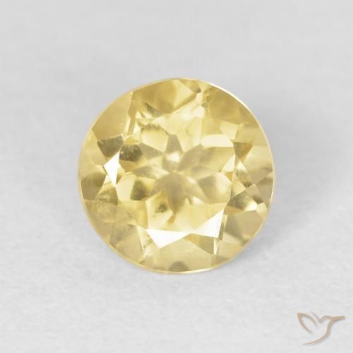 1.20ct Natural amarelo médio Citrino, Redondo, VVS