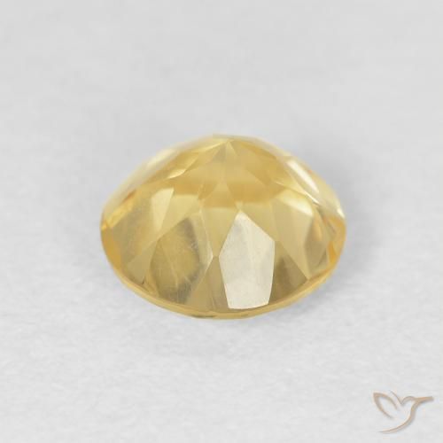 Citrino amarelo médio Natural 1.20ct, Redondo, VVS