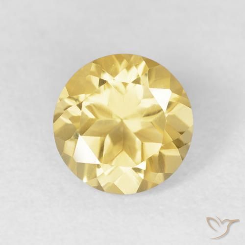 1.30ct Natural Amarelo Dijon Citrino, Redondo, VVS