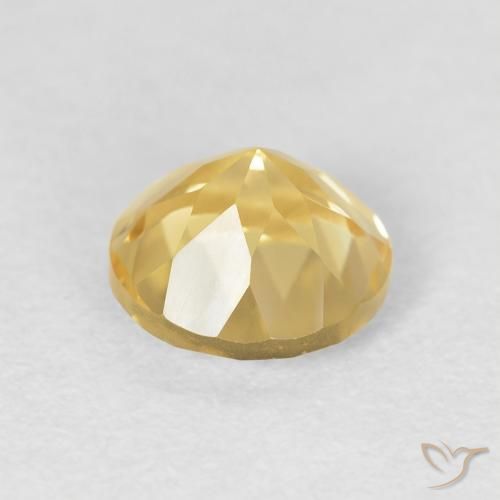 Citrino Amarelo Dijon Natural 1.30ct, Redondo, VVS