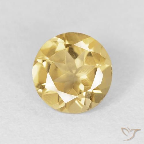 1.15ct Natural ouro médio Citrino, Redondo, VVS
