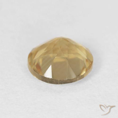 Citrino ouro médio Natural 1.15ct, Redondo, VVS