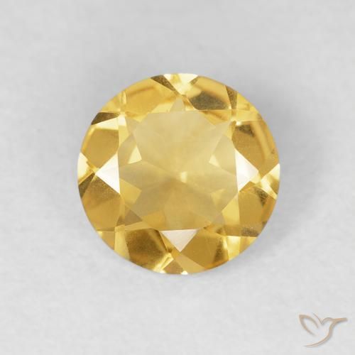 0.94ct Natural ouro médio Citrino, Redondo, VVS