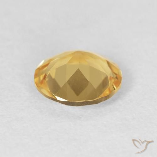 Citrino ouro médio Natural 0.94ct, Redondo, VVS
