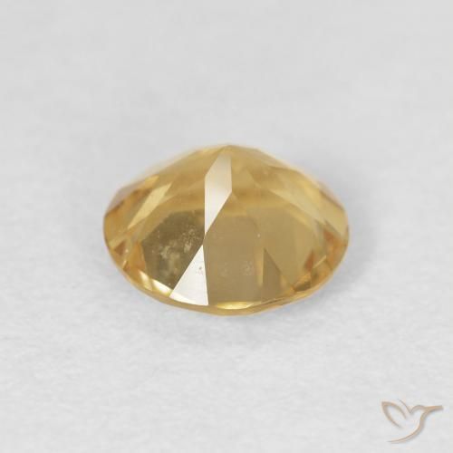 Citrino ouro médio Natural 0.95ct, Redondo, VVS