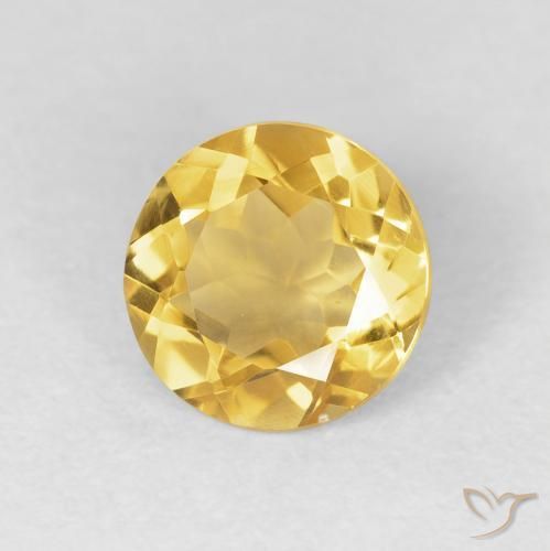 Citrino Dourado Natural 1.71ct, Redondo, VVS