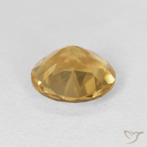 Citrino ouro médio Natural 1.52ct, Redondo, VVS