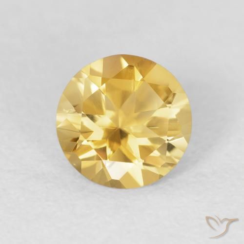 1.03ct Natural Ouro Citrino, Redondo, VVS