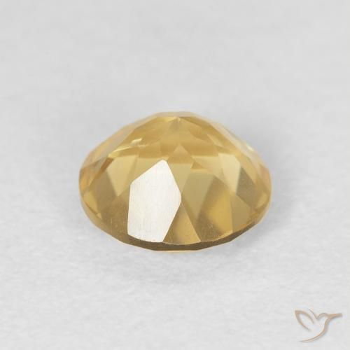 Citrino amarelo médio Natural 1.17ct, Redondo, VVS