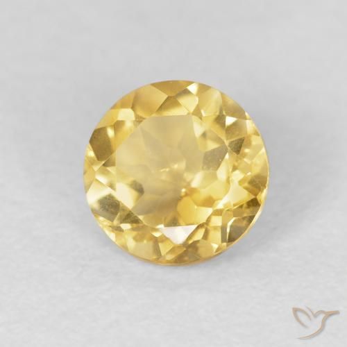 Citrino Ouro Natural 1.15ct, Redondo, VVS-VS