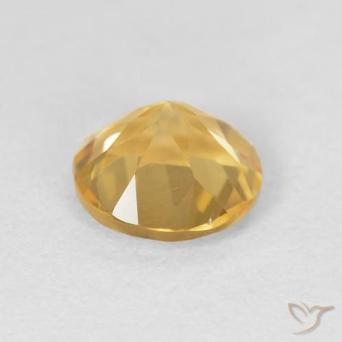 Citrino ouro médio Natural 1.69ct, Redondo, VVS-VS