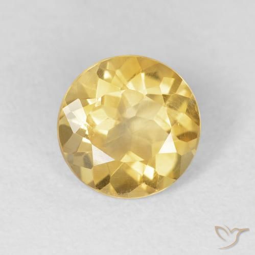 1.60ct Natural ouro profundo Citrino, Redondo, VVS-VS