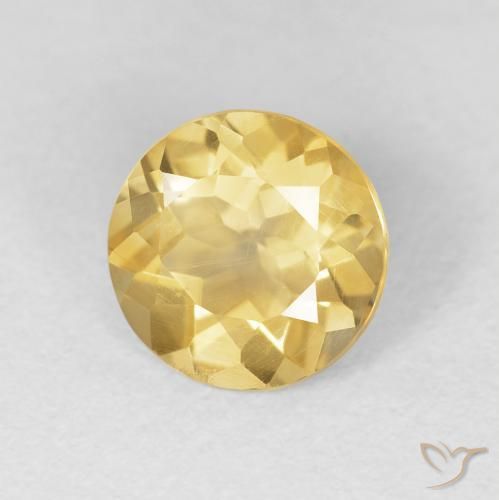 Citrino ouro profundo Natural 1.60ct, Redondo, VVS-VS