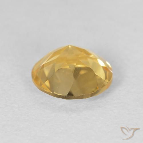 Citrino ouro médio Natural 1.12ct, Redondo, VVS-VS